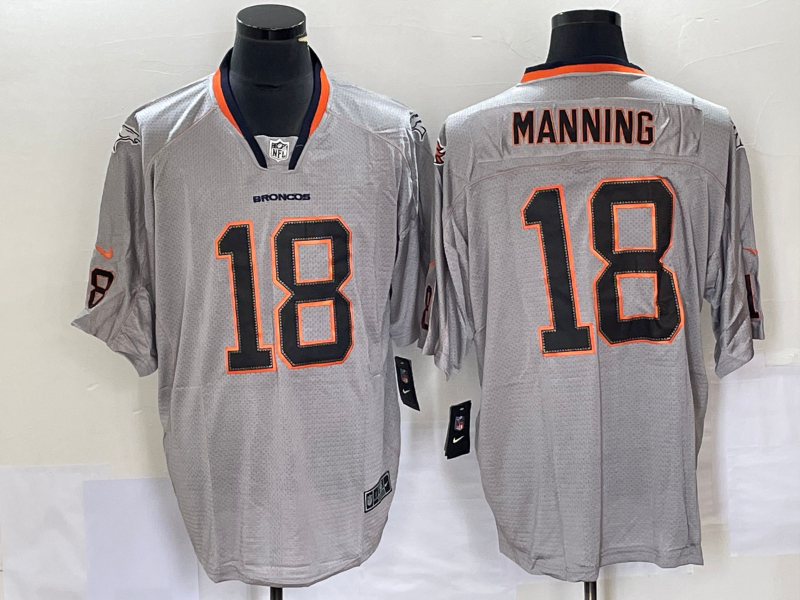 Men's Denver Broncos Peyton Manning #18 Gray Jersey